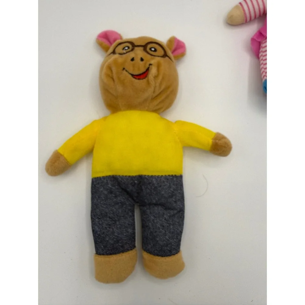 Lot of 3 Arthur PBS Kids Plush Toy Set Bean Bag Dolls